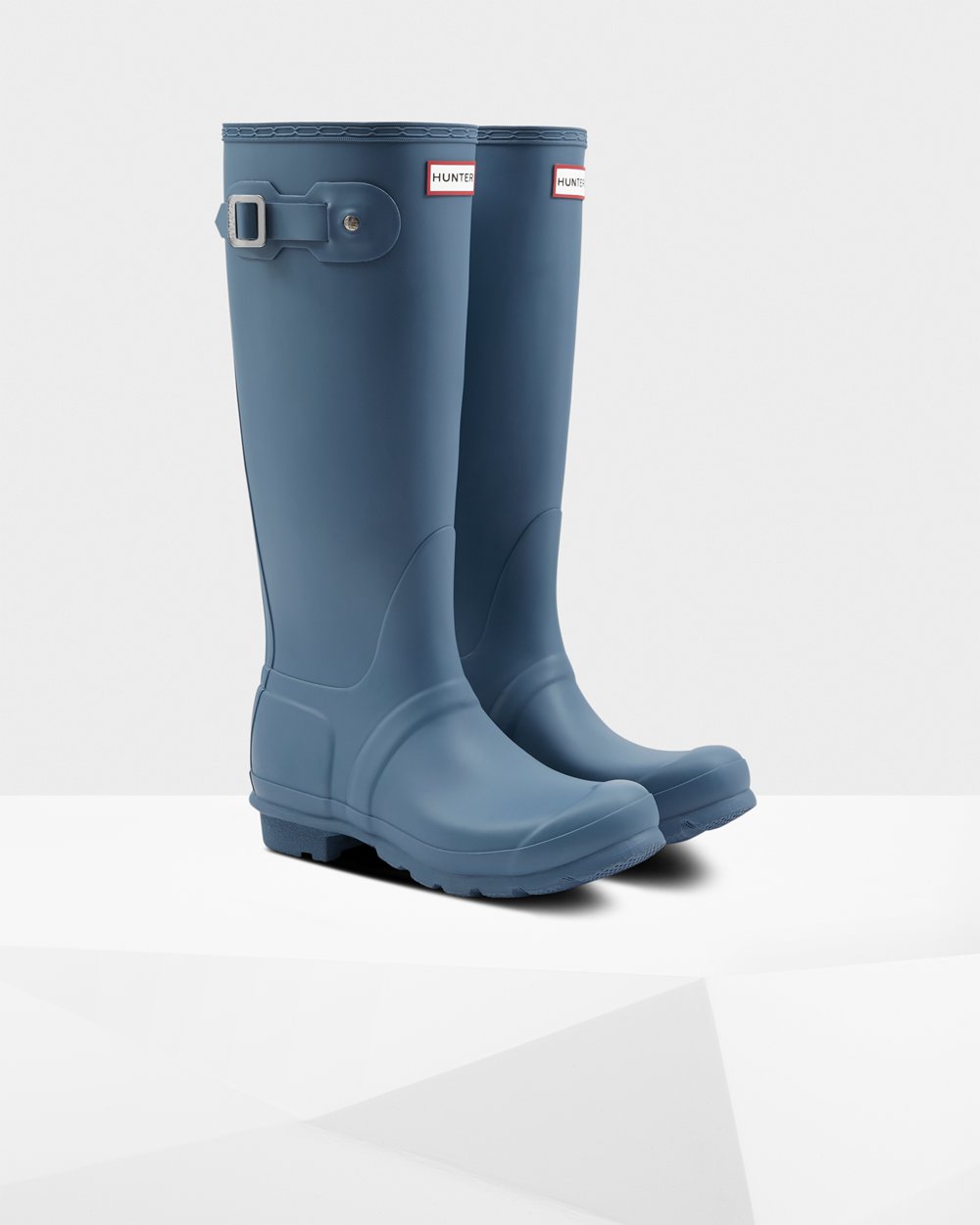 Womens Hunter Original - Tall Rain Boots Blue - 0895-XQZHT